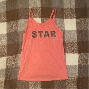 Pink Star Flowy Racerback Tank - NWOT